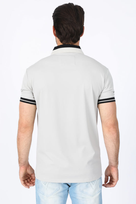 bone zipper polo back platini