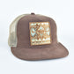 Mens Aztec Embroidery Cap - Brown