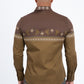 brown camel western rodeo graphic dress shirt men platini detail