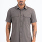 dark brown portage performance shirt men platini detail-4