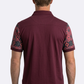 burgundy mexico tribal sleeve polo men platini back