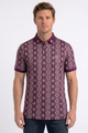 Vertical Geo Diamond Print Polo