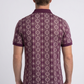 burgundy vertical geo diamond print polo men platini back