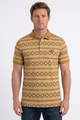 Geometric Tribal Band Print Polo