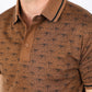 camel longhorn pattern polo detail platini