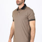 camel micro print polo side platini