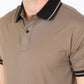 camel micro print polo detail platini