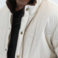 Mens Canvas Quilted Fur Lined Twill Beige Jacket