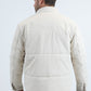Mens Canvas Quilted Fur Lined Twill Beige Jacket