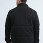 Mens Canvas Quilted Fur Lined Twill Black Jacket