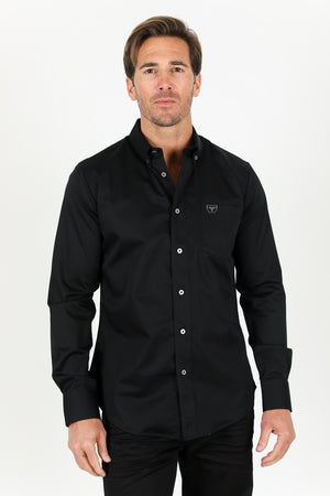 black cattle dress shirt men platini front