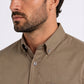 brown cattle dress shirt men platini detail