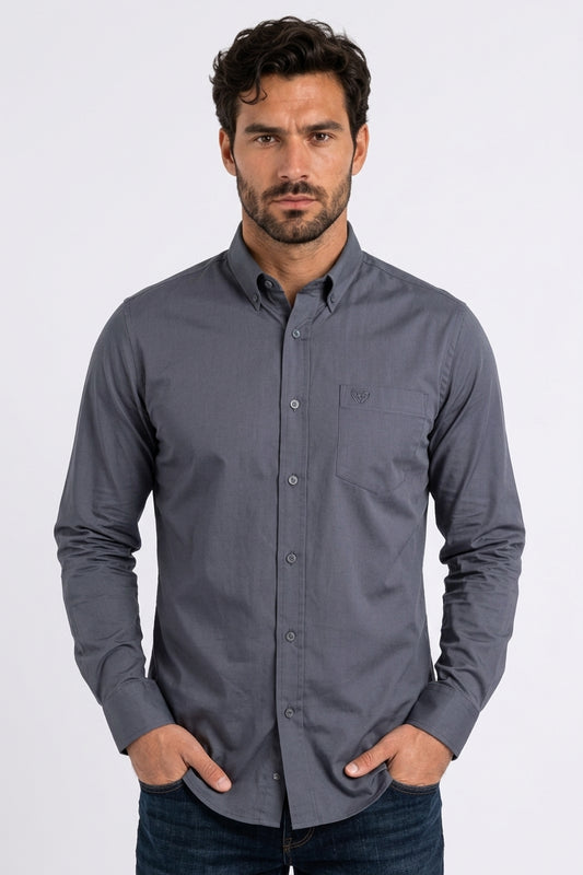 charcoal cattle dress shirt men platini front