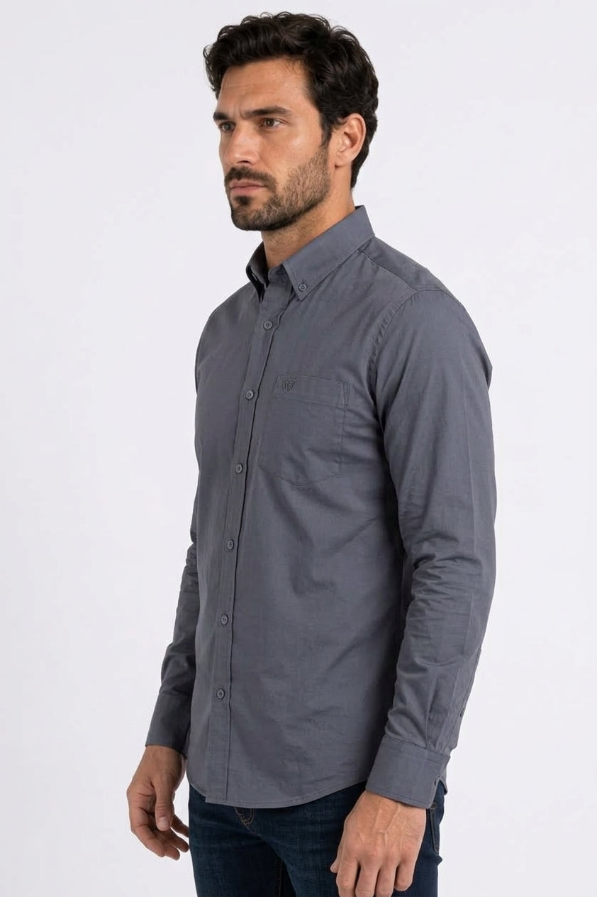 charcoal cattle dress shirt men platini side