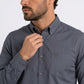 charcoal cattle dress shirt men platini detail