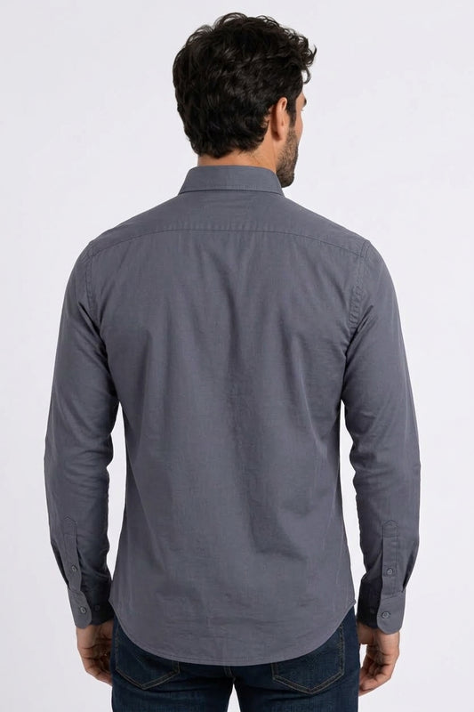 charcoal cattle dress shirt men platini back
