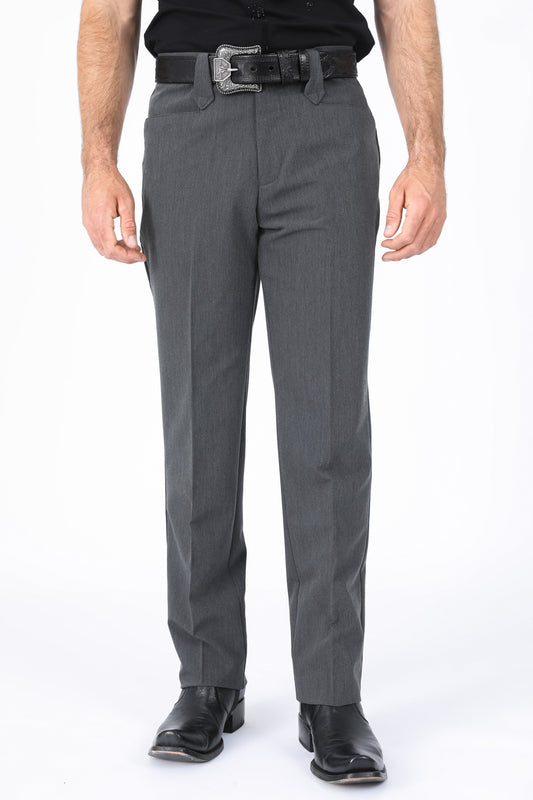 charcoal bootcut western pant men heath platini detail
