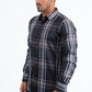Mens Checkered Long Sleeve Black/Red Shirt