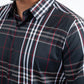 Mens Checkered Long Sleeve Black/Red Shirt