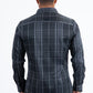 Mens Checkered Long Sleeve Black Shirt