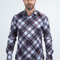 Mens Checkered Long Sleeve Lt. Grey Shirt