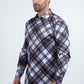 Mens Checkered Long Sleeve Lt. Grey Shirt