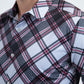 Mens Checkered Long Sleeve Lt. Grey Shirt