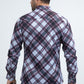 Mens Checkered Long Sleeve Lt. Grey Shirt