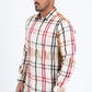 beige checkered long sleeve shirt side platini