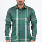 green checkered long sleeve shirt front platini
