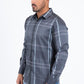 grey checkered long sleeve shirt side platini