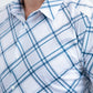 Mens Checkered Long Sleeve White Shirt