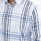 Mens Checkered Long Sleeve White Shirt