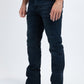 deep indigo colt boot cut jean men platini side