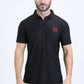 Men's Cotton Modern Fit Stretch Black Polo