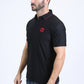 Men's Cotton Modern Fit Stretch Black Polo