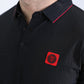 Men's Cotton Modern Fit Stretch Black Polo