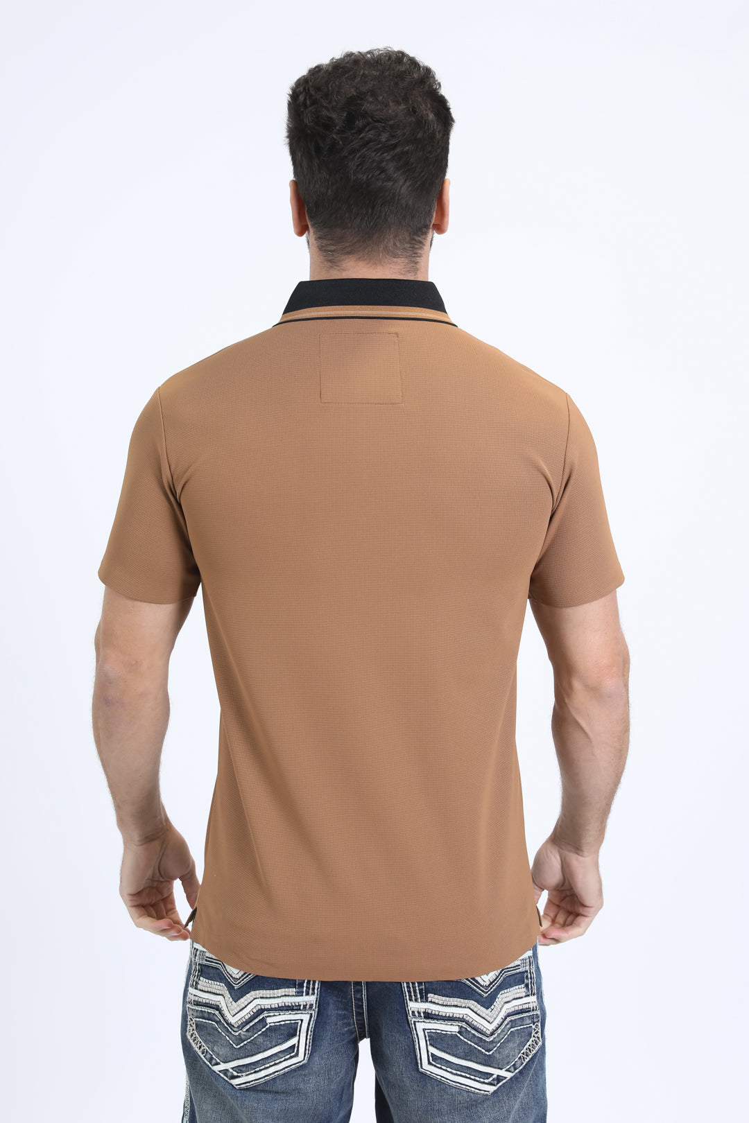Men's Cotton Modern Fit Stretch Camel Polo
