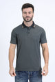 Men's Cotton Modern Fit Stretch Grey Polo