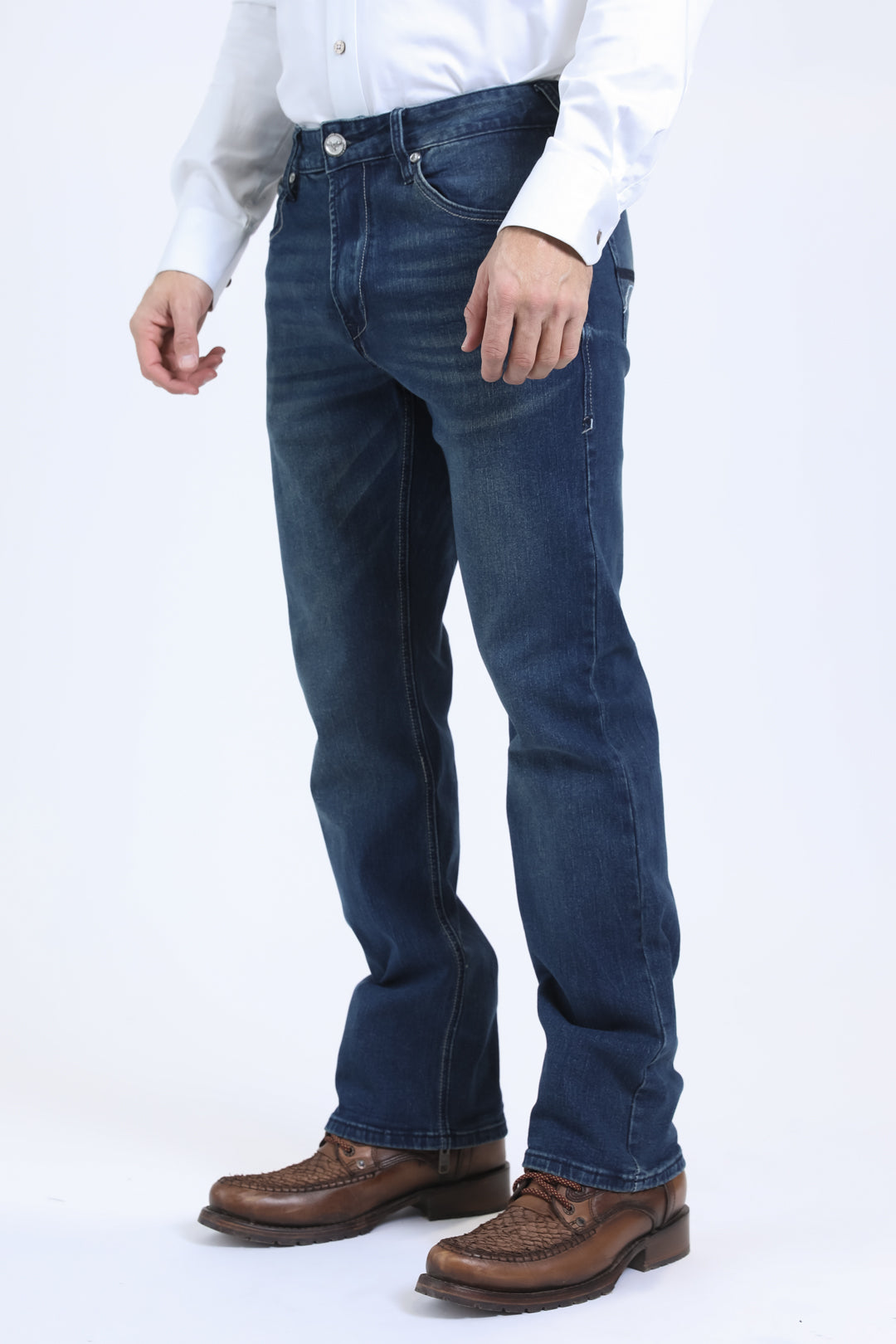 Holt Men's Dark Blue Boot Cut Jeans