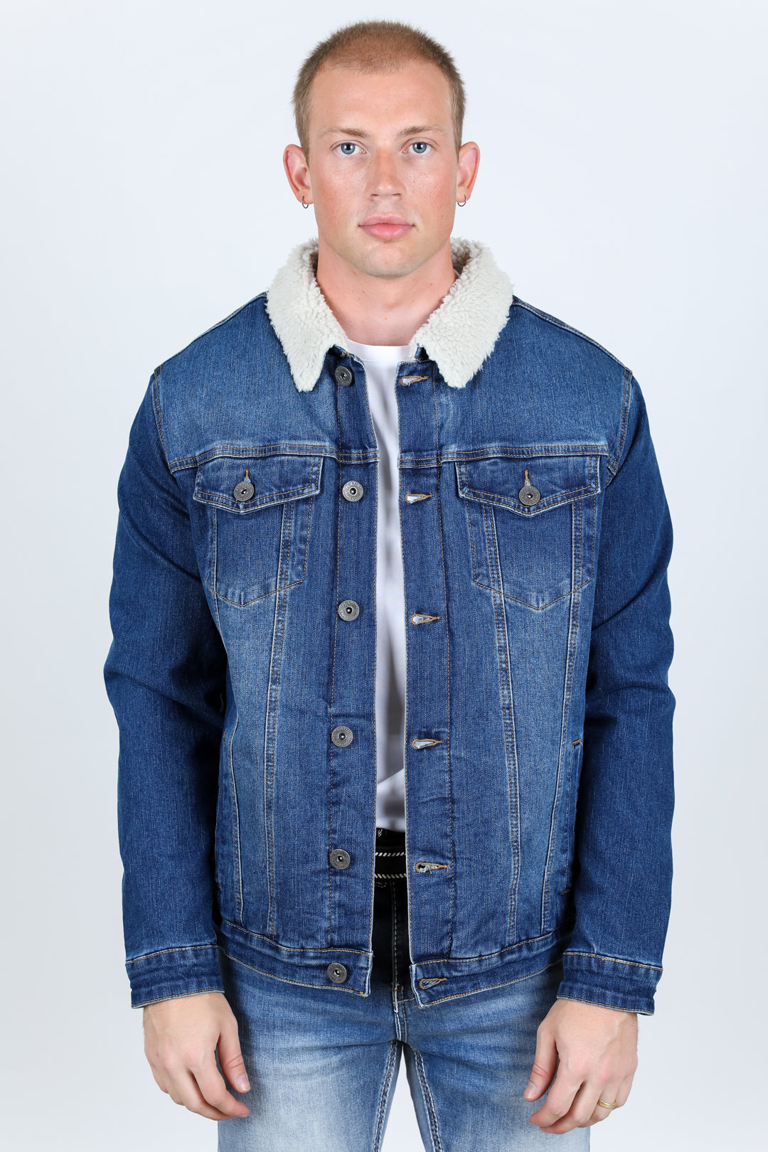 Denim Jacket Sherpa Jacke Only Mens Sherpa Lined Denim Jacket Stay