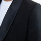 Men's Double-Breasted Shawl Lapel Tuxedo Blazer & Vest - All-Black