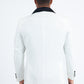 Men Double-Breasted Shawl Lapel Tuxedo Blazer & Vest - White/Black