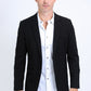 Men's Double Button Western Black Blazer
