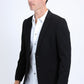 Men's Double Button Western Black Blazer
