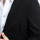 Men's Double Button Western Black Blazer