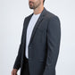 Men's Double Button Western Charcoal Blazer
