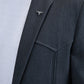 Men's Double Button Western Charcoal Blazer