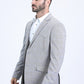 Men's Double Button Western Grey Blazer
