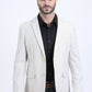 Men's Double Button Western Off-White Blazer